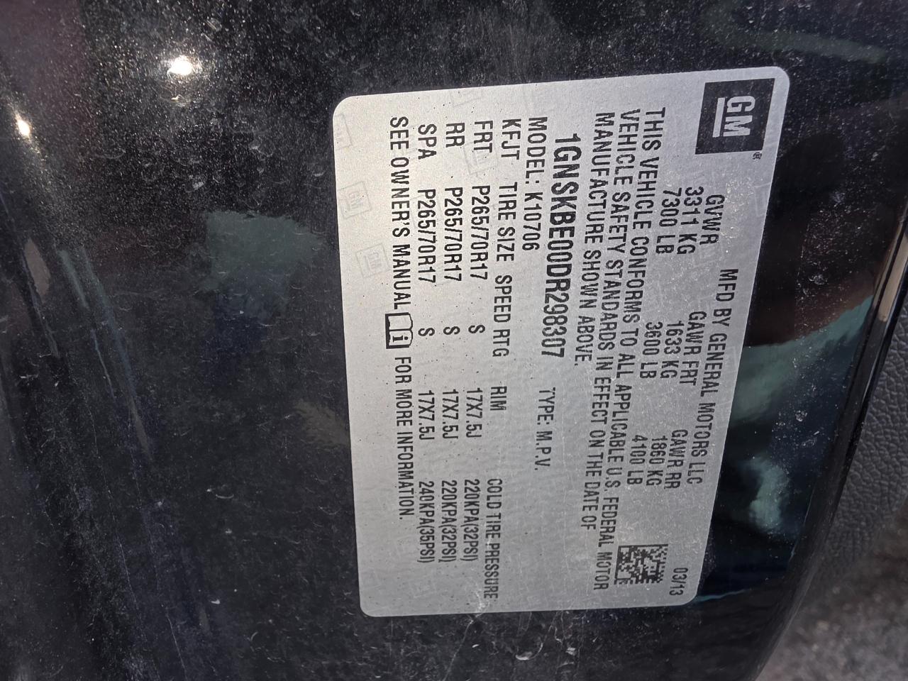 Chevrolet Tahoe LT 4WD 2013