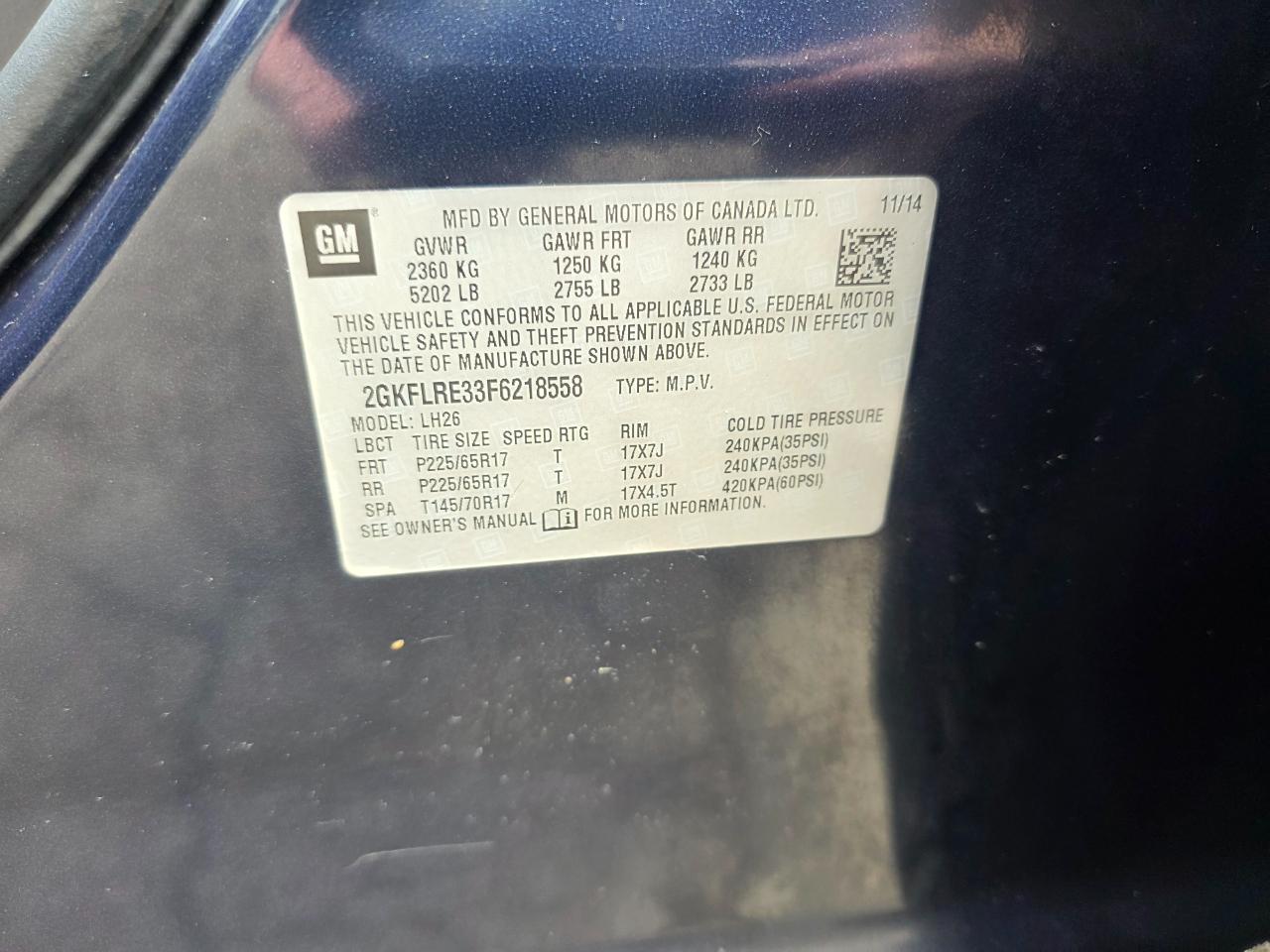 GMC Terrain SLE2 FWD 2015