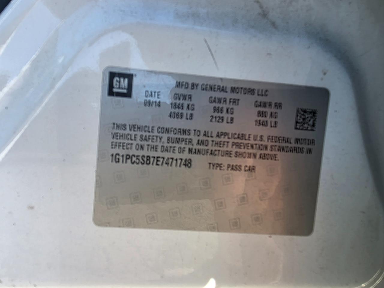 Chevrolet Cruze 1LT Auto 2014
