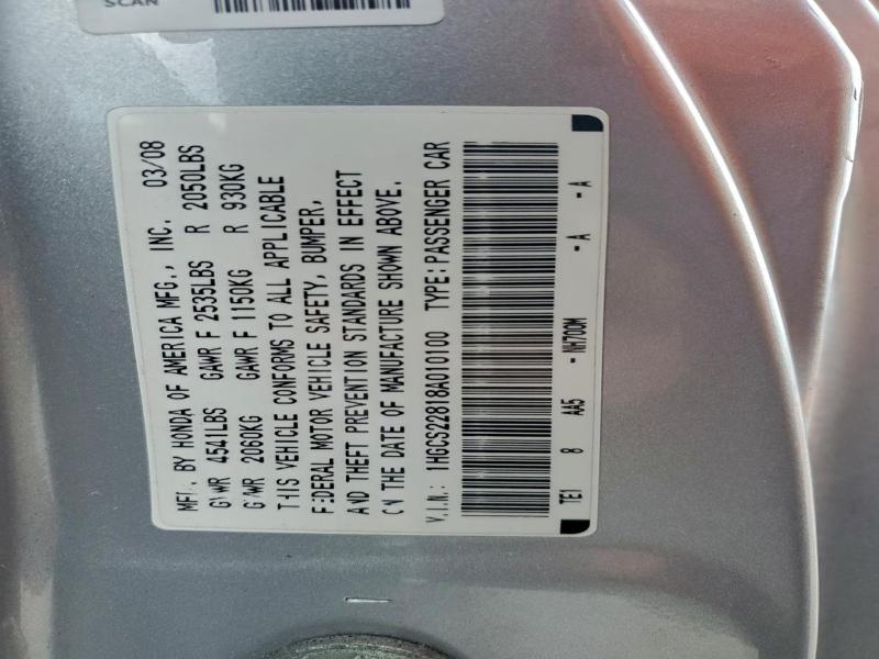 Honda Accord EX-L V-6 Coupe AT 2008