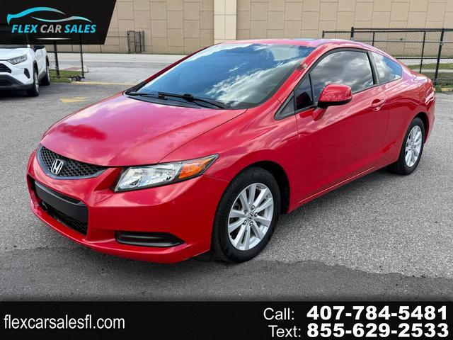 Red 2012 Honda Civic Coupe EX-L Coupe Front-Wheel Drive Automatic
