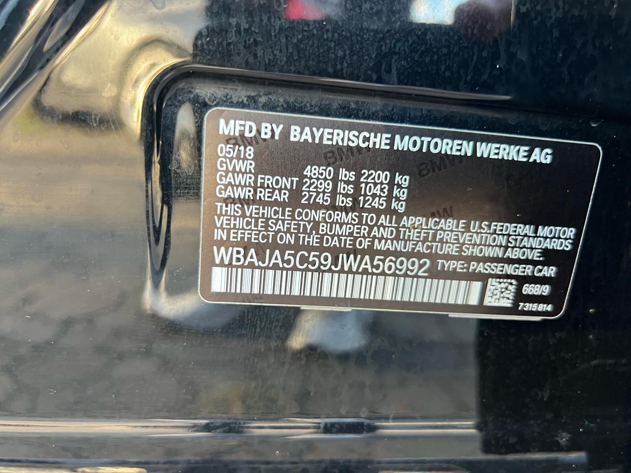 BMW 5-Series 530i 2018