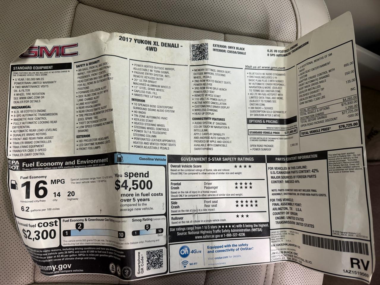 GMC Yukon XL Denali 4WD 2017