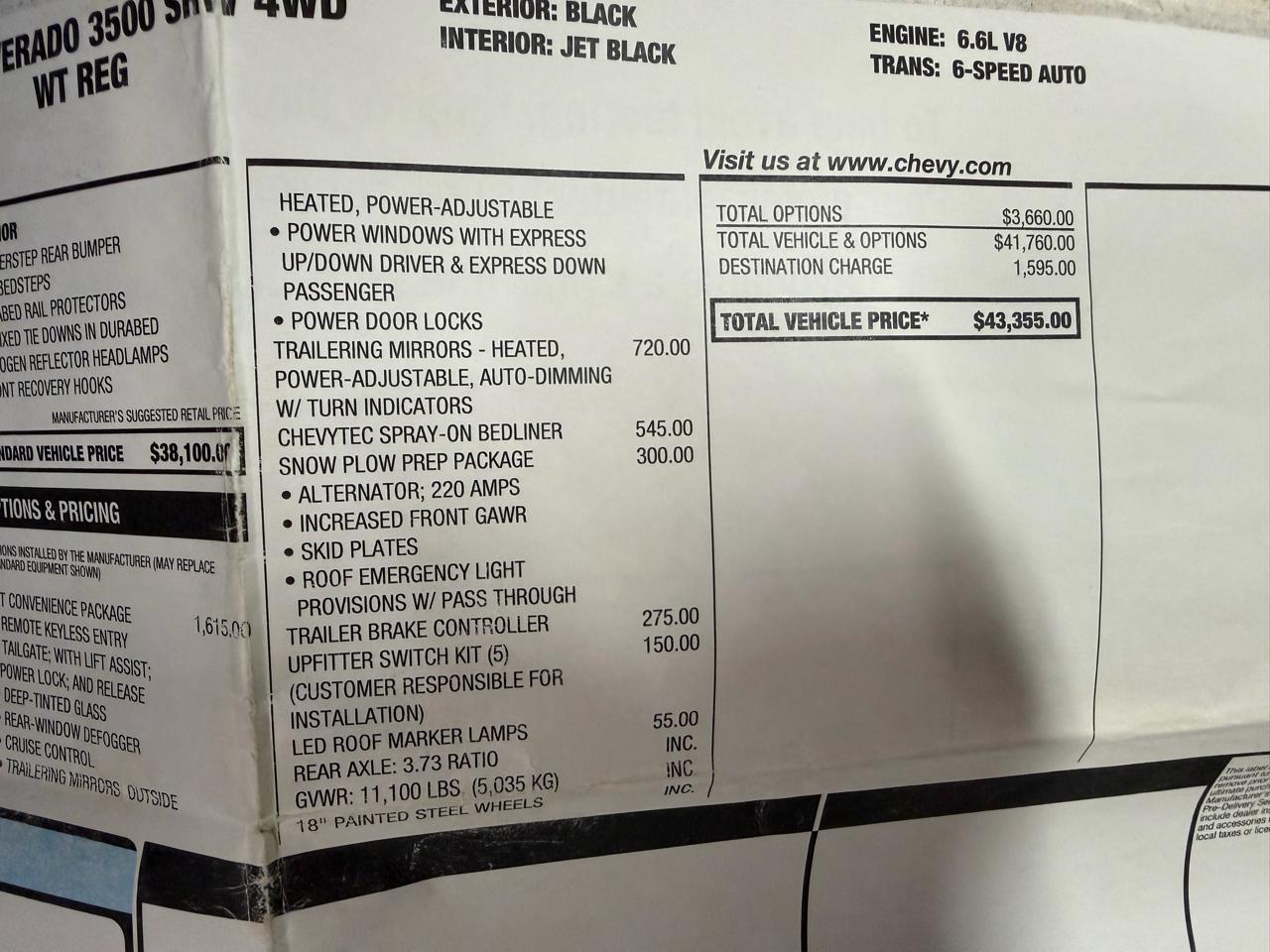 Chevrolet Silverado 3500HD Work Truck 4WD 2020