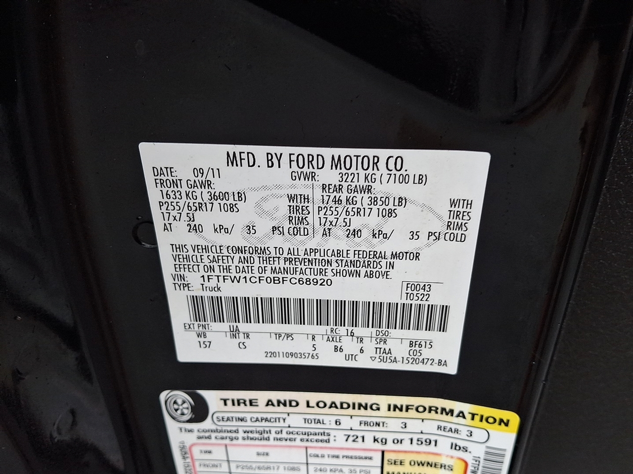 Ford F-150 XL SuperCrew 5.5-ft. Bed 2WD 2011 Ford F-150 XL SuperCrew 5.5-ft. Bed 2WD 2011