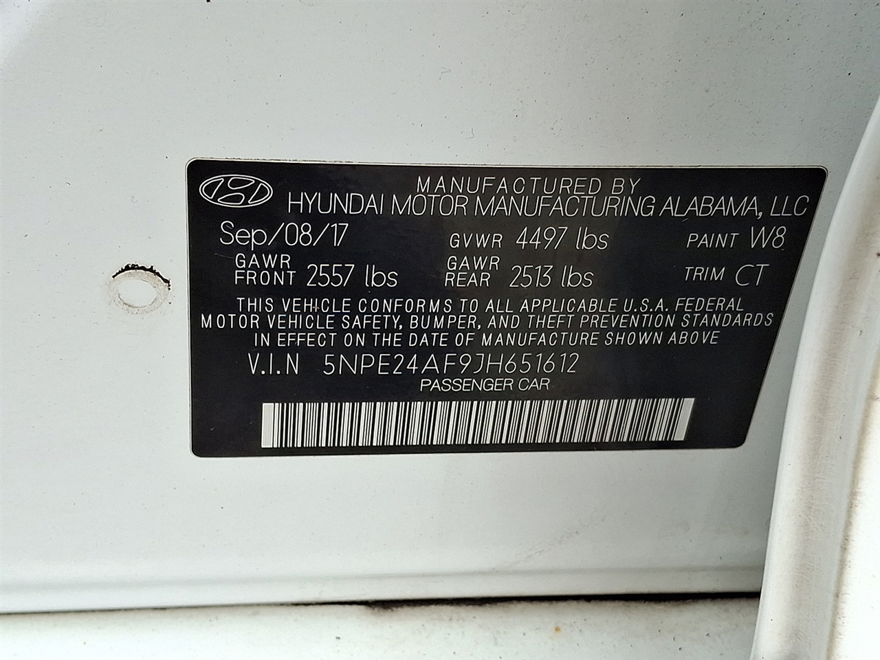 Hyundai Sonata SE 2018