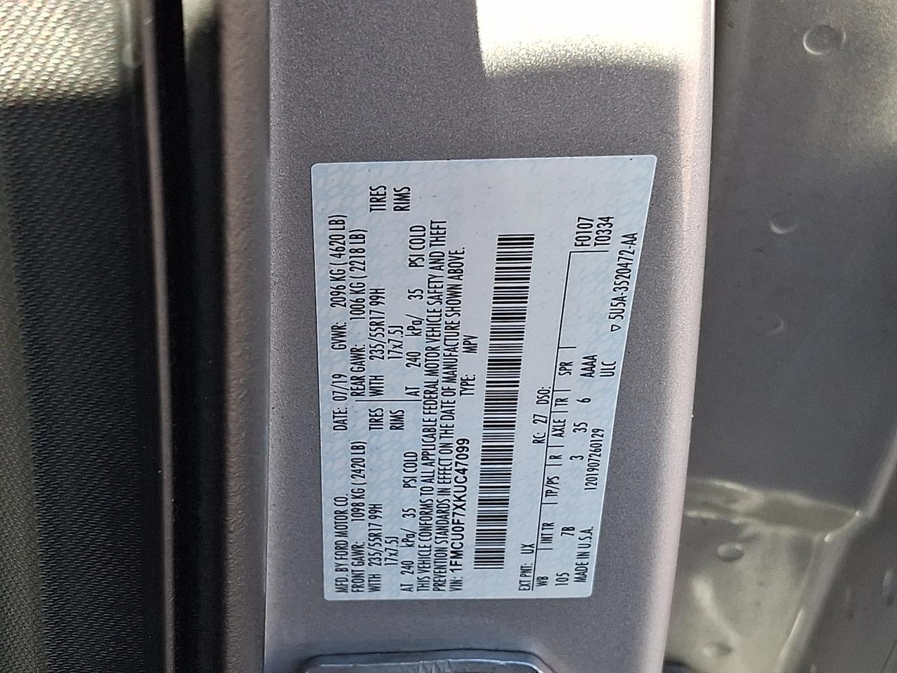 Ford Escape S FWD 2019