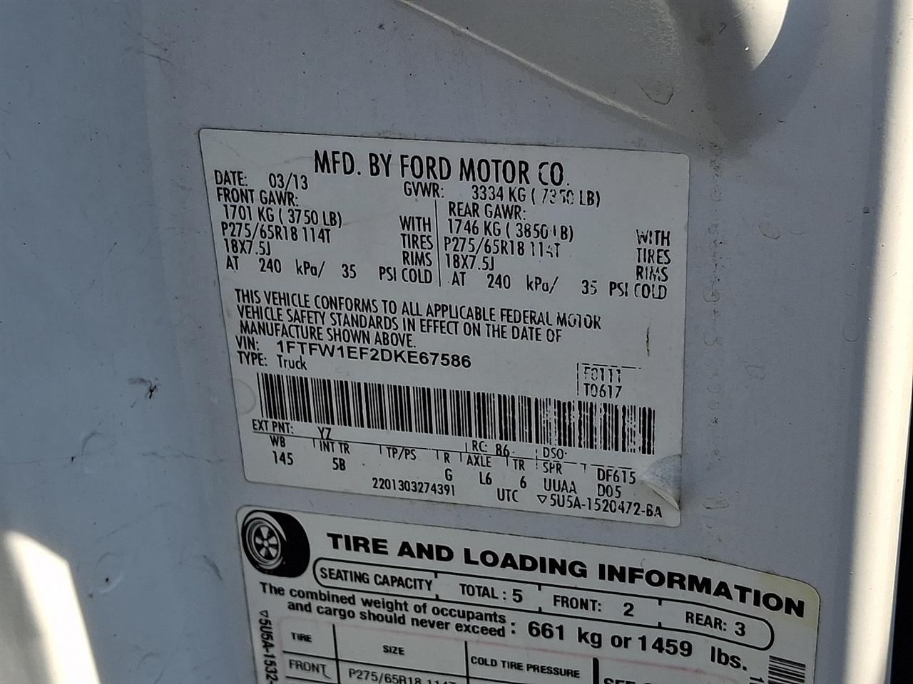 Ford F-150 XLT SuperCrew 6.5-ft. Bed 4WD 2013