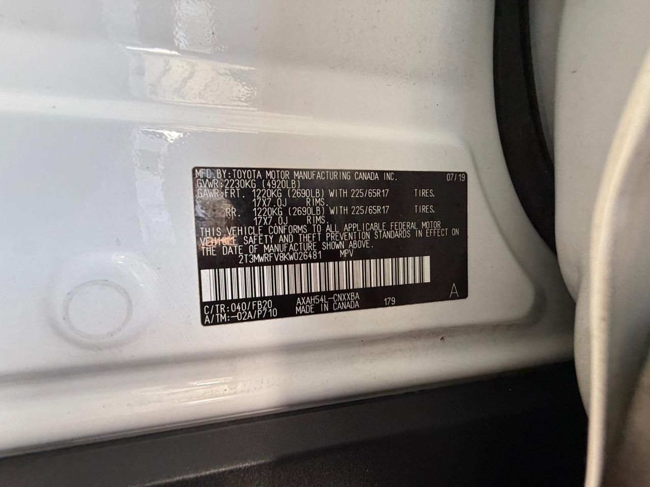 Toyota RAV4 Hybrid LE 2019 Toyota RAV4 Hybrid LE 2019