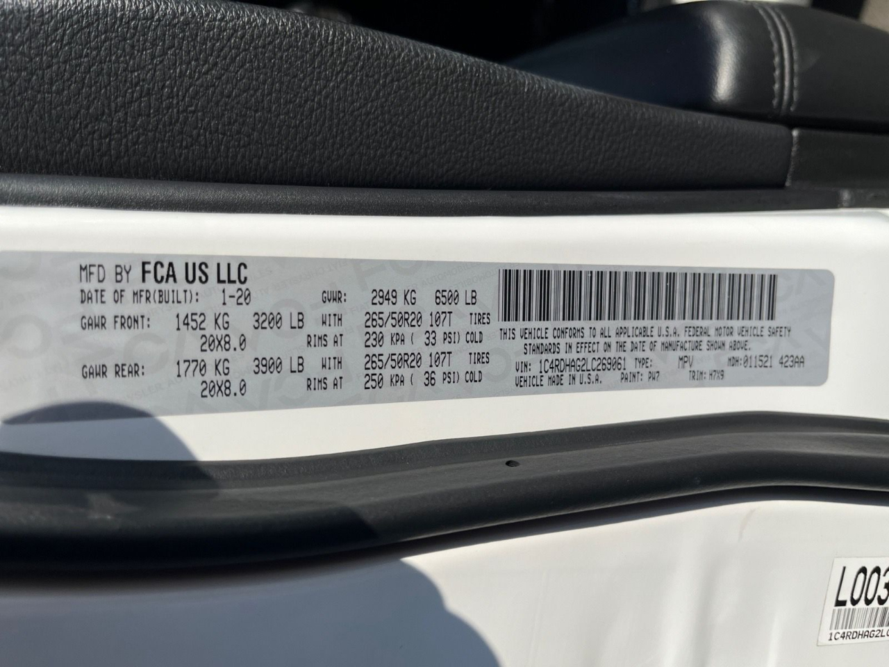 Dodge Durango SXT RWD 2020 Dodge Durango SXT RWD 2020