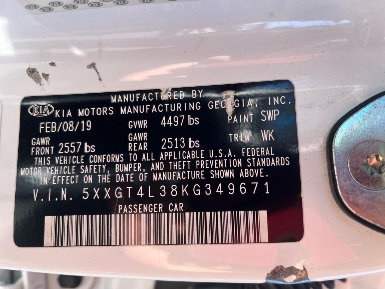 Kia Optima LX 2019 Kia Optima LX 2019