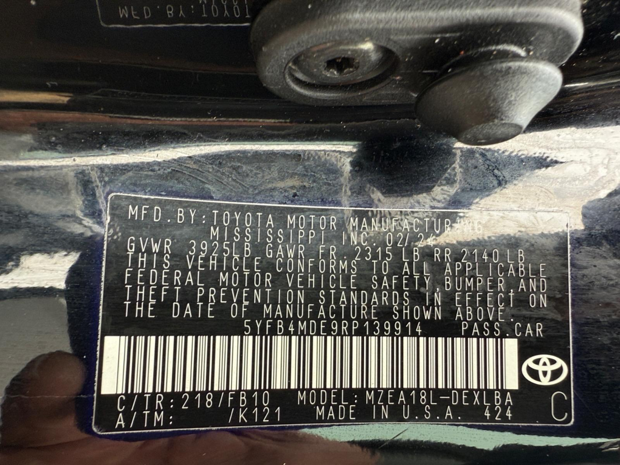 Toyota Corolla LE 2024