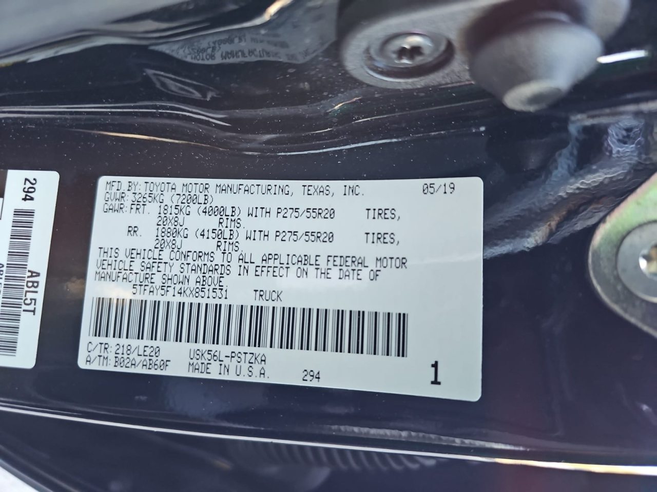 Toyota Tundra Platinum CrewMax 5.7L 4WD 2019