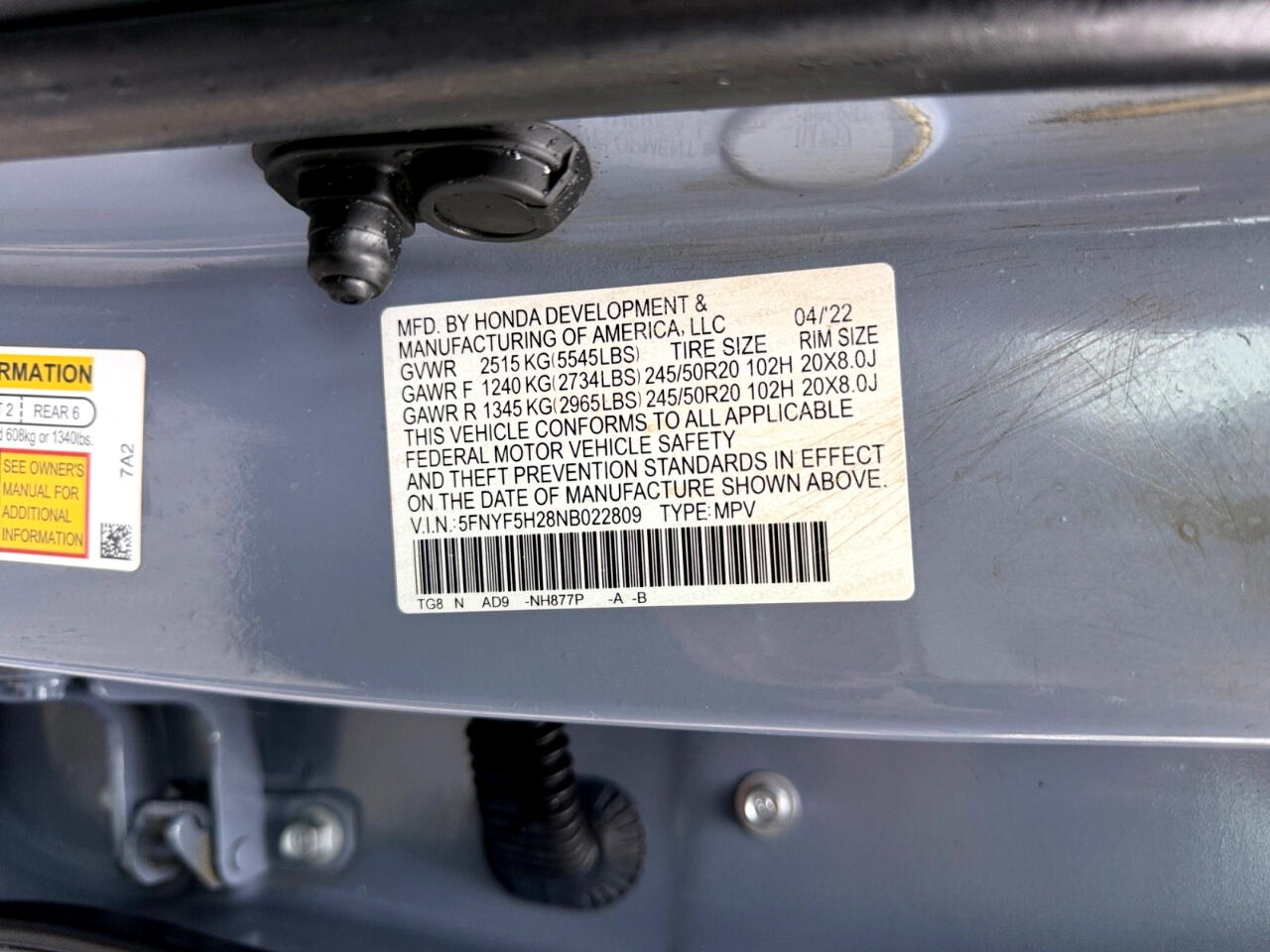 Honda Pilot SE 2WD 2022