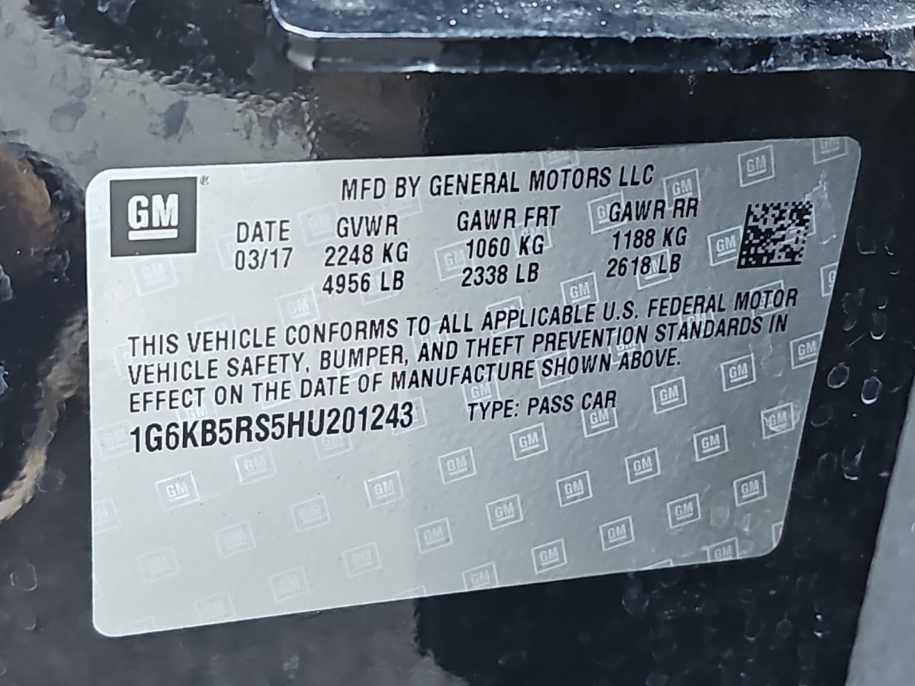 Cadillac CT6 3.6L AWD 2017