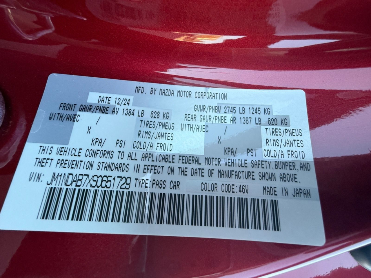 Mazda MX-5 Miata Sport 6MT 2025