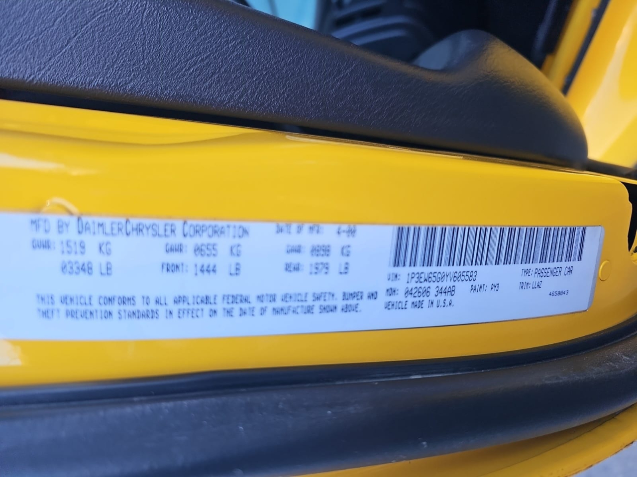 Plymouth Prowler Base 2000