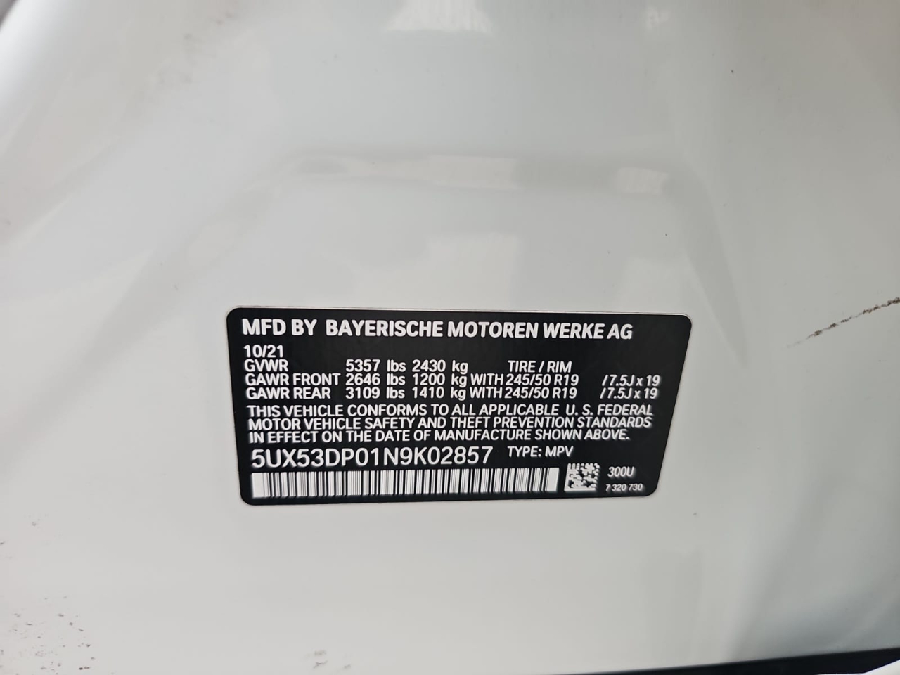 BMW X3 sDrive30i 2022