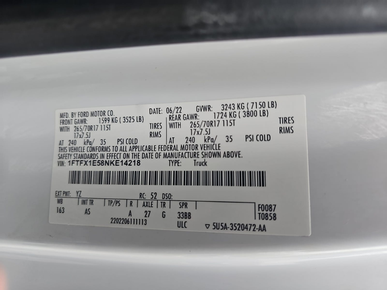 Ford F-150 XL 4WD 2022