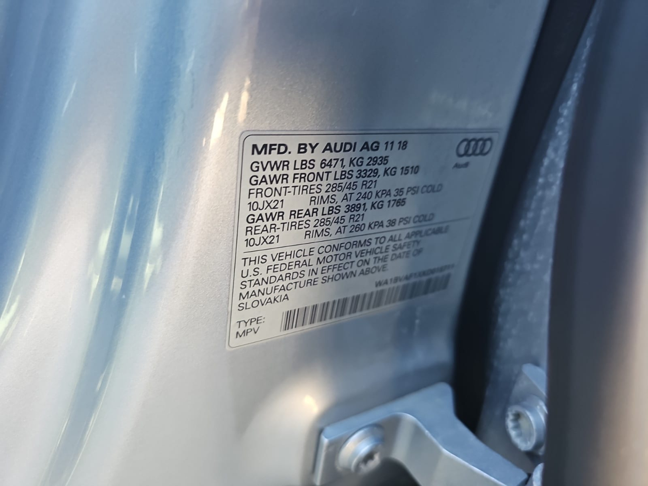 Audi Q8 3.0 TFSI Premium Plus quattro 2019