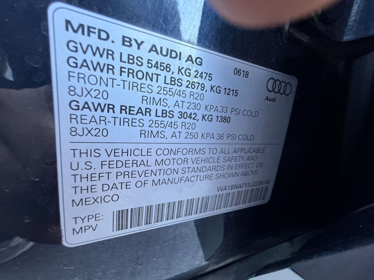 Audi Q5 2.0T Premium Plus quattro 2018