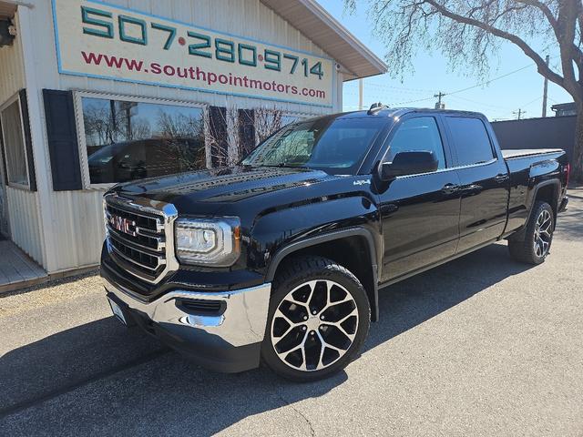 Black 2017 GMC Sierra 1500 SLE Crew Cab 4WD Pickup Truck Four-Wheel Drive Automatic
