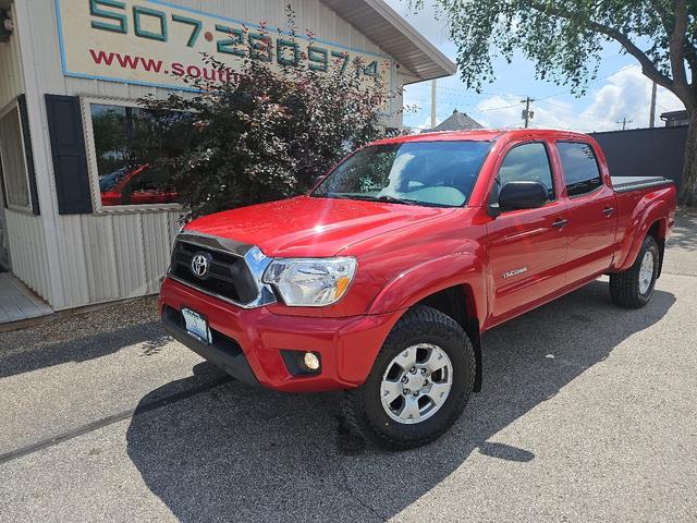Red 2015 Toyota Tacoma Pickup Truck Four-Wheel Drive Automatic