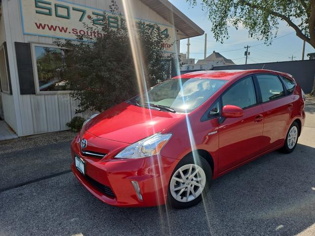 Red 2012 Toyota Prius v Wagon Front-Wheel Drive Automatic