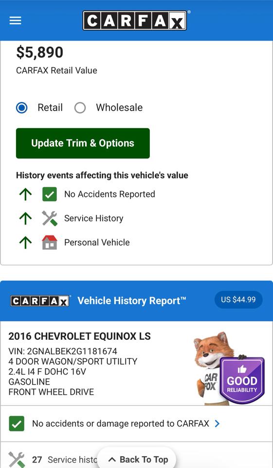 Chevrolet Equinox LS 2WD 2016