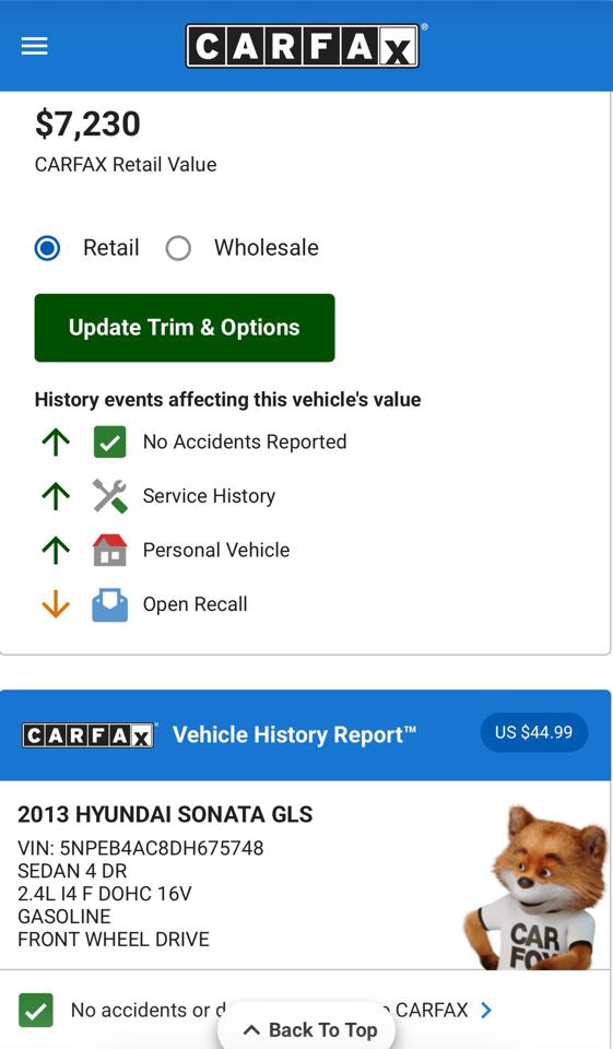 Hyundai Sonata GLS 2013