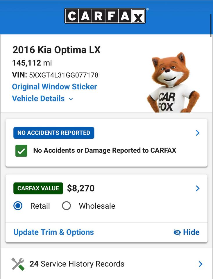 Kia Optima LX 2016