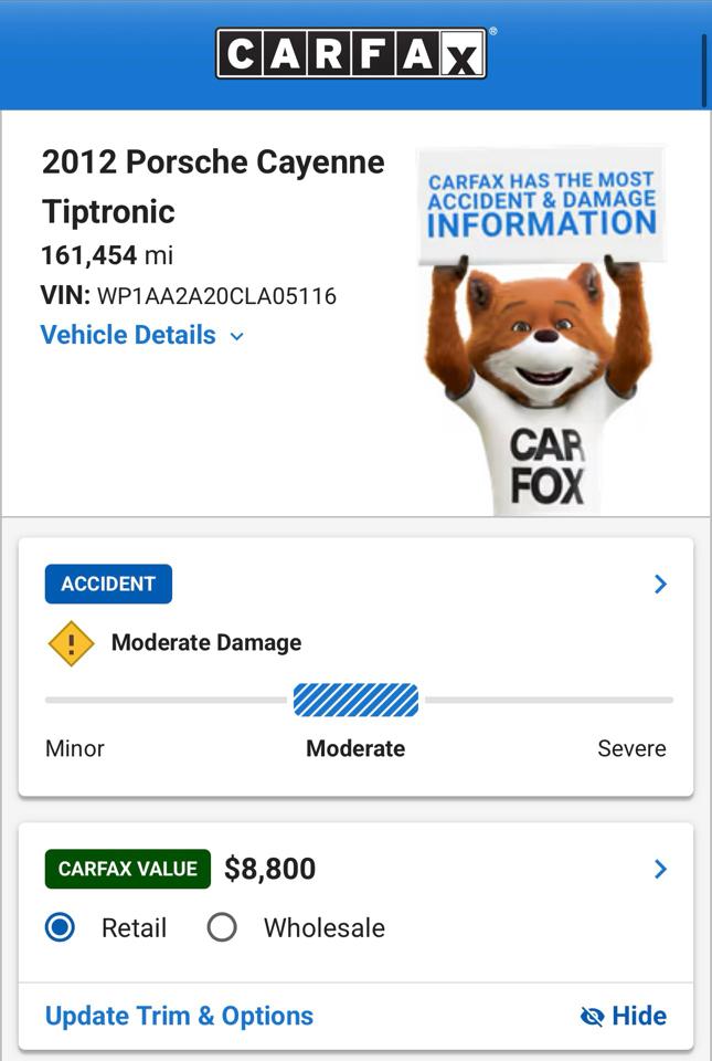 Porsche Cayenne Tiptronic 2012