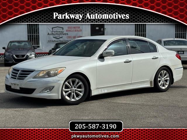 White 2012 Hyundai Genesis Sedan Rear-Wheel Drive Automatic