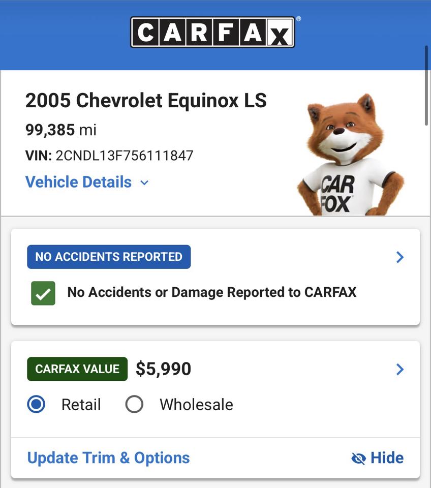 Chevrolet Equinox LS 2WD 2005