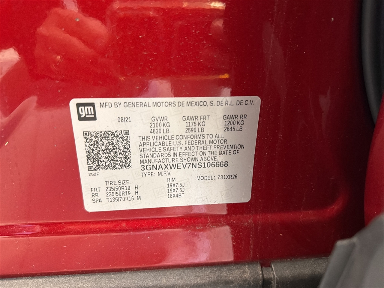 Chevrolet Equinox RS 2022