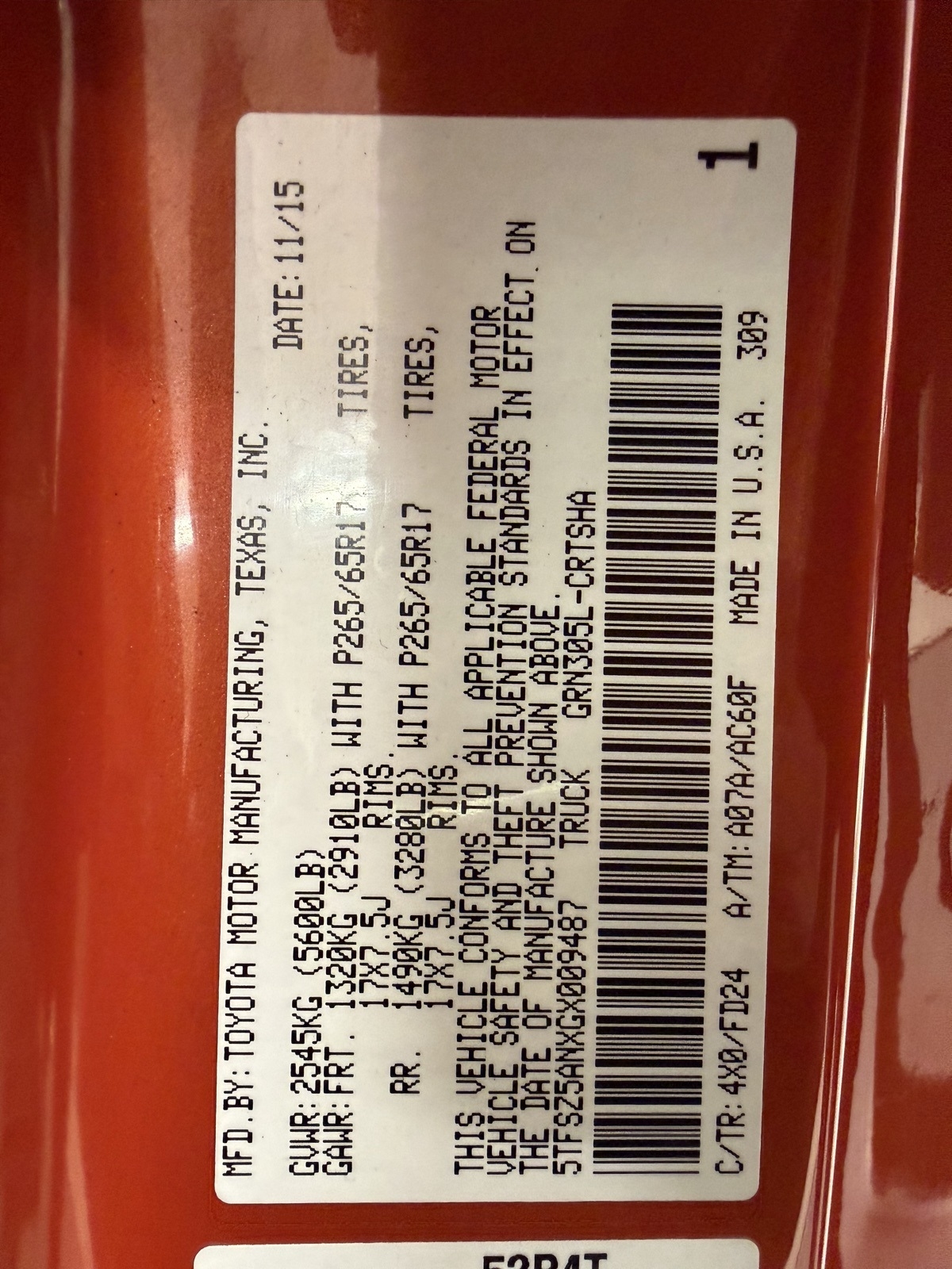 Toyota Tacoma SR5 Access Cab V6 6AT 4WD 2016