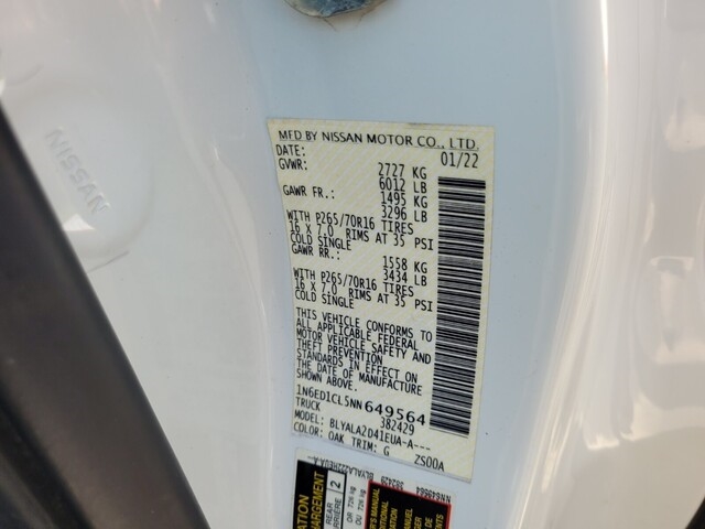 Nissan Frontier  2022 Nissan Frontier  2022