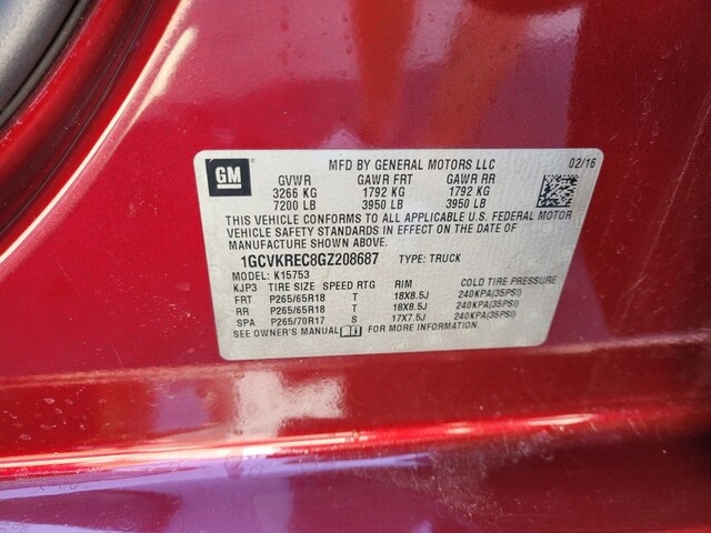 Chevrolet Silverado 1500 LT 2016