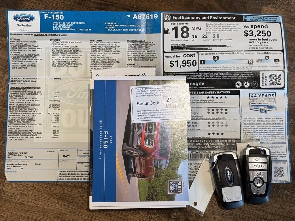 Ford F-150 4WD SuperCrew 145" Lariat 2022