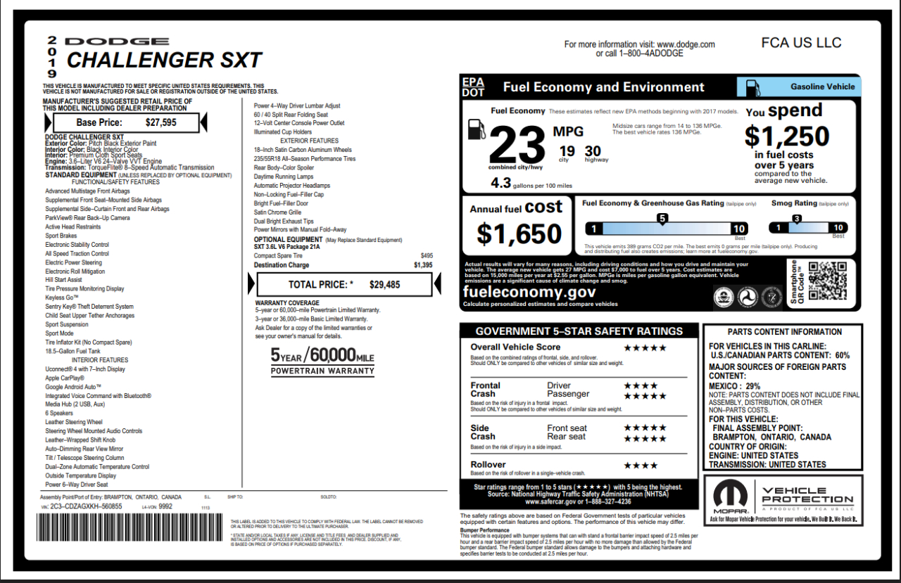 Dodge Challenger  2019