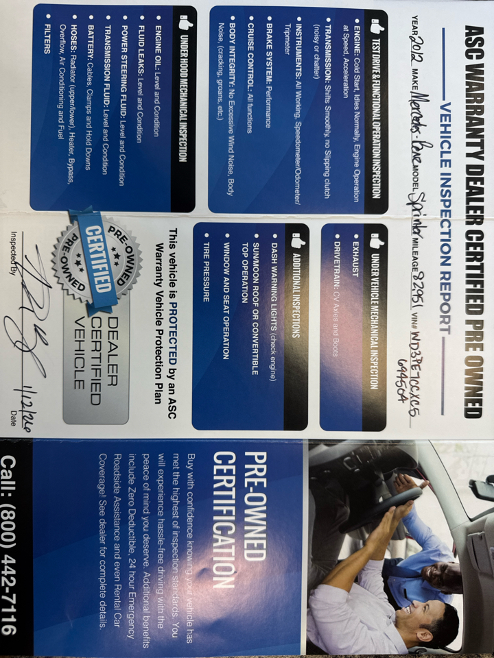 Mercedes-Benz Sprinter Cargo Vans  2012