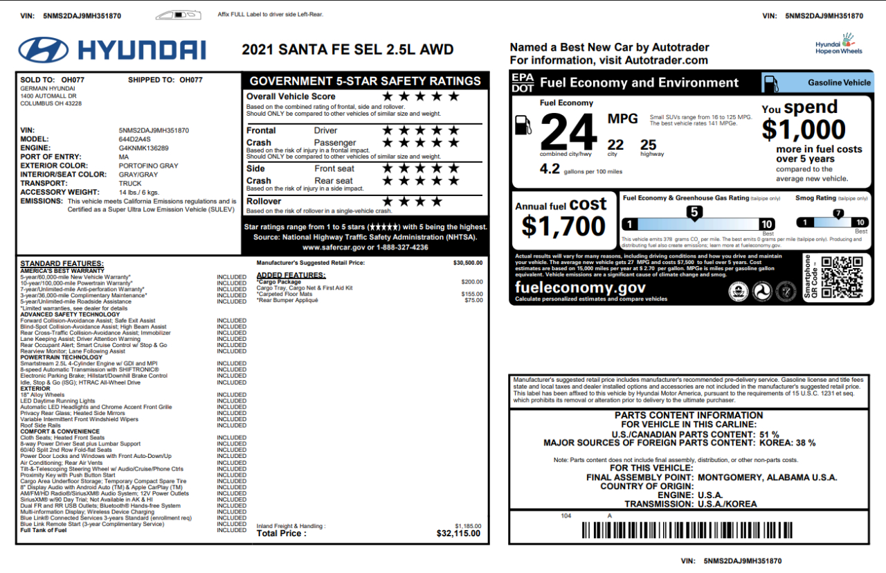 Hyundai Santa Fe  2021