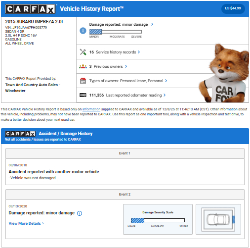 Subaru Impreza Sedan  2015