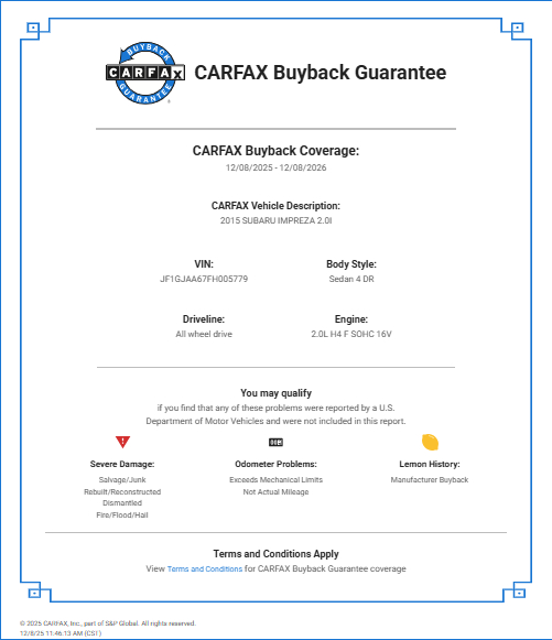 Subaru Impreza Sedan  2015