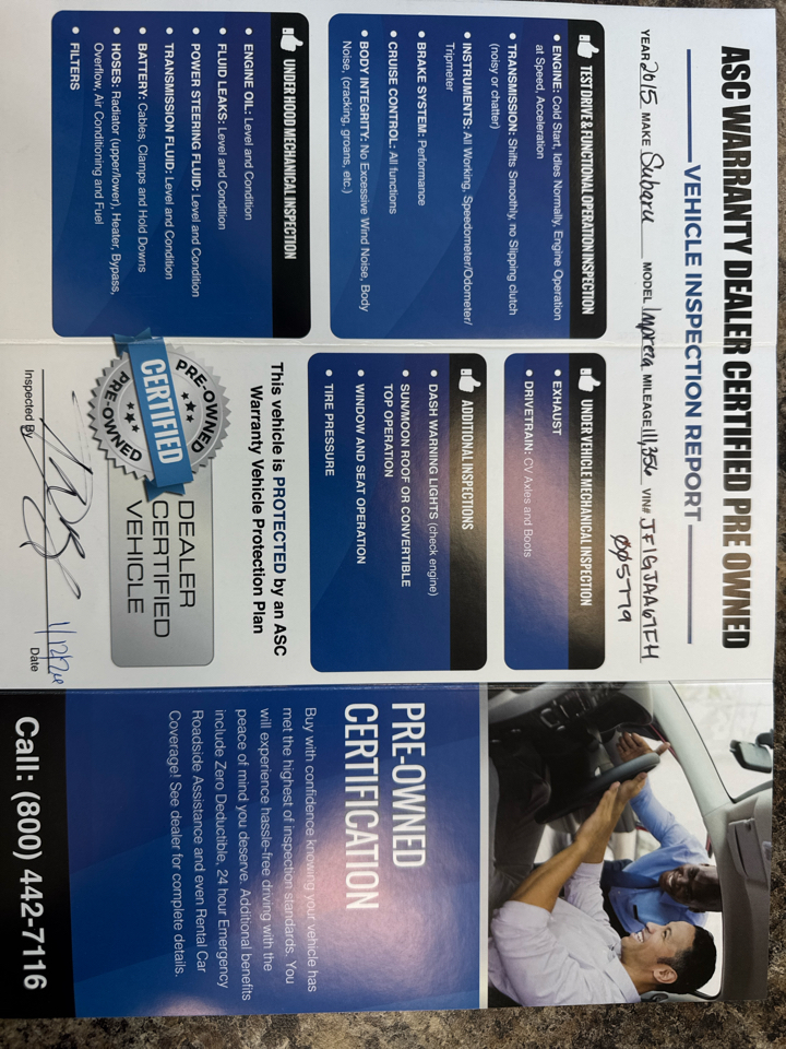 Subaru Impreza Sedan  2015