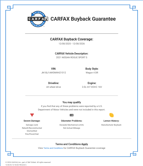 Nissan Rogue Sport  2021