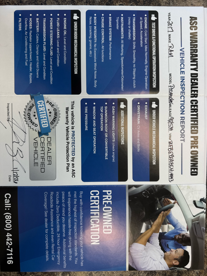 RAM ProMaster City Cargo Van  2017