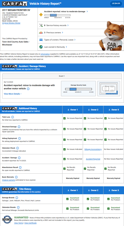 Nissan Frontier  2017