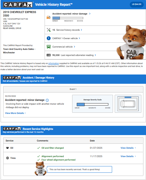 Chevrolet Express Cargo Van  2019