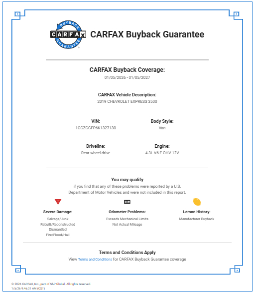 Chevrolet Express Cargo Van  2019